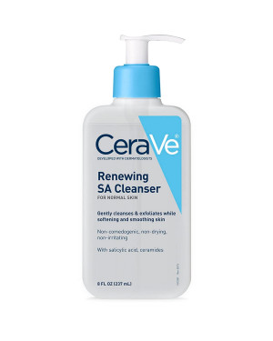 CeraVe SA Cleanser | Salicylic Acid Cleanser with Hyaluronic Acid, Niacinamide & Ceramides| BHA Exfoliant for Face | Fragrance Free Non-Comedogenic