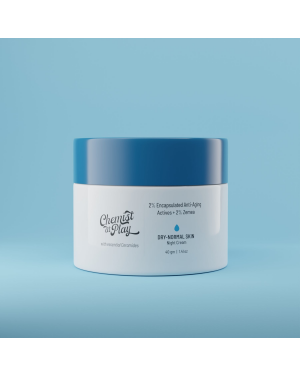 Chemist At Play Night Cream for Dry-Normal Skin - 40GM (2% Encapsulated Anti-Aging Actives + 2% Zemea)
