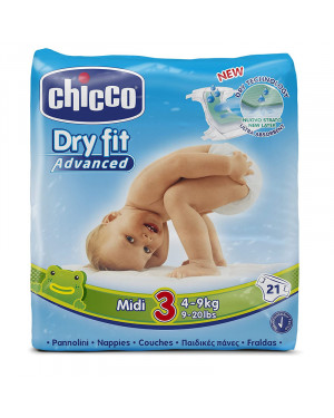 Chicco Dry Fit Advanced Diapers Midi 21 Pieces