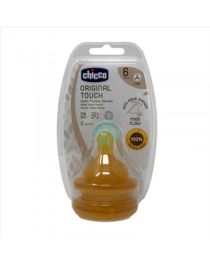 Chicco Teat Original Touch 6M+ Food Ltx 2Pcs