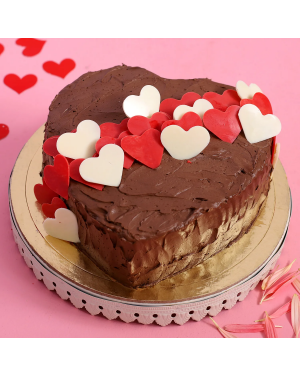 Choco Hearts Love Designer Cake1 Pound