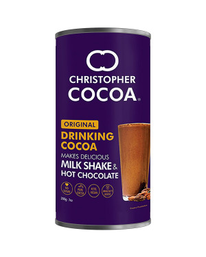 Christopher Cocoa, Drinking Chocolate Cocoa Powder, Dark No Sugar, 200g