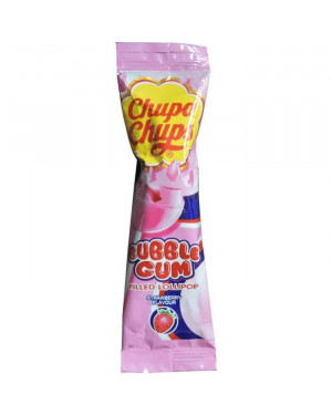 Chupa Chups Strawberry Bubblegum Lollipop - 12 gm