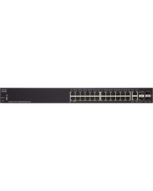 Cisco SG350-28 Managed Switch | 28 Gigabit Ethernet (GbE) Ports | 24 Gigabit Ethernet RJ45 Ports | 2 SFP Slots | 2 Gigabit Ethernet Combo 