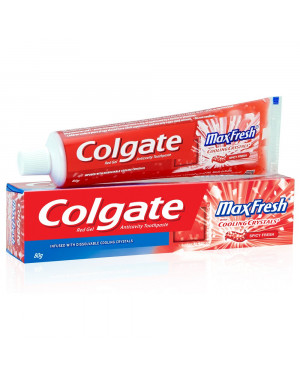Colgate MaxFresh Toothpaste, Red Gel Paste with Menthol for Super Fresh Breath, 80g