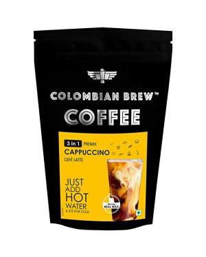 Colombian Brew Cappuccino Café Latte Coffee Premix (3 in 1), 1Kg