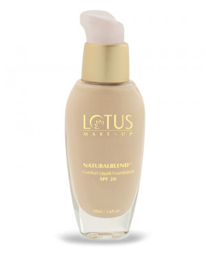 Lotus Naturalblend Comfort Liquid Foundation SPF 20 Sand 310 (Dry Skin) 30ml Pack
