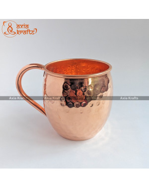Axia Krafts Copper Mug Hammered 500ml | Copper Mug | Copper Cup