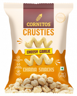 Cornitos Crusties Cheesy Garlic Chana Snacks 50g 