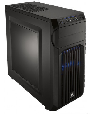 Corsair Carbide Spec-01 CC-9011056-WW Windowed Mid-Tower ATX Gaming Case with Fan (Black and Blue)