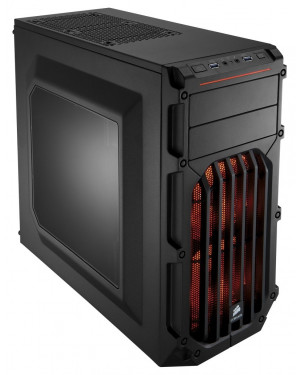 Corsair CC-9011054-WW Carbide Series SPEC-03 Steel Orange LED Mid-Tower Gaming Case (Black)
