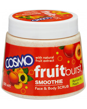 Cosmo Fruitburst Apricot & Peach Face & Body Scrub, 500 ml