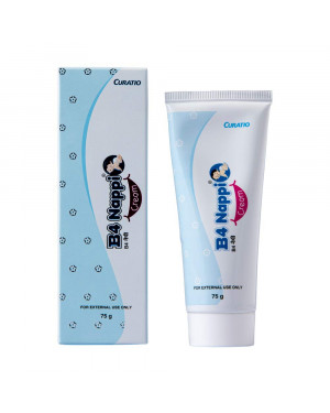 Curatio B4 Nappi cream for babies | Diaper Rash Prevention Cream | Nappi cream for your newborns | Rash treatment cream for baby | Clinically Recommended | 75g