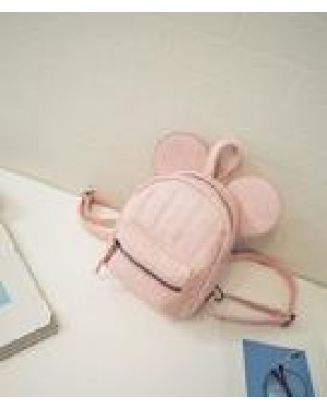 Cute Ear Mickey Mouse Women Leather Back Pack Bag Mini Teenage Lady Girls 41001378 
