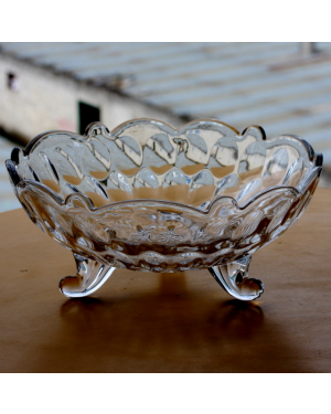 Laughing Buddha - Decorative Glass Fruit Bowl 9.5″ Aquigilos