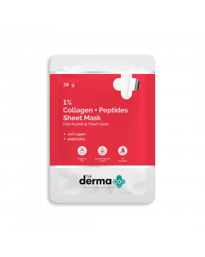 The Derma Co 1% Collagen + Peptides Face Serum Sheet Mask with Collagen & Peptides for Glowing Skin