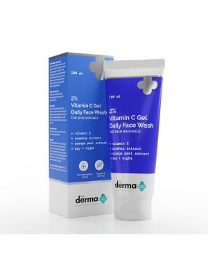 The Derma Co 2% Vitamin C Gel Daily Face Wash with Vitamin C & Rosehip for Skin Radiance – 100 ml