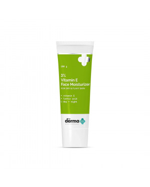 The Derma Co 3% Vitamin E Face Moisturizer With Vitamin E & Lactic Acid For Dry & Flaky Skin – 100 g