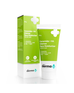 The Derma Co Ceramide + HA Intense Face Moisturizer, Dry Skin Moisturiser - 50 gm(dermaco)