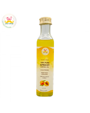 Desi Grub Apricot Kernel Oil Edible Extra Virgin - 100% Pure Cold Pressed from High Himalayas 250 ml