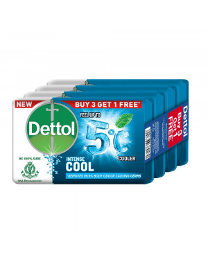 Dettol Intense Cool 75gm (Buy 3 Get 1 Free)