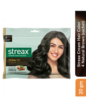 Streax Hair Colour 4 Natural Brown 20gm