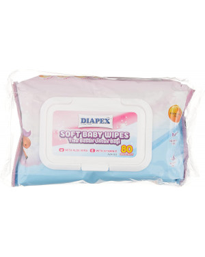 Diapex Baby Wipes 80 Sheets