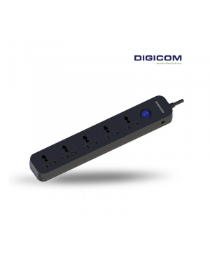 Digicom DG-V42U - 4 Port Universal Sockets | 2 Port USB Port