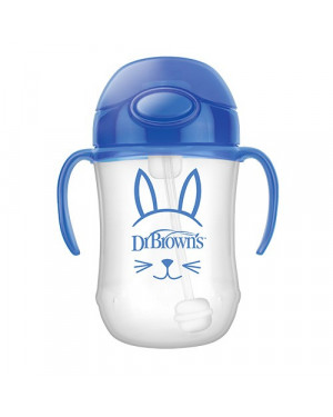Dr. Brown’s TC91012-INTL Baby’s First Straw Cup, 9 Oz/270 Ml 6m+ Blue