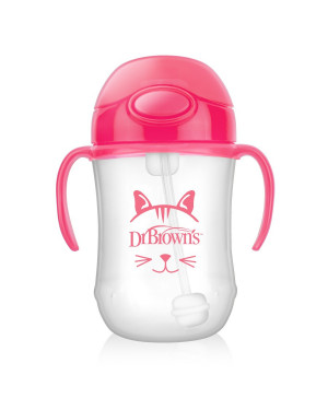 Dr. Brown’s TC91011-INTL Baby’s First Straw Cup, 9 Oz/270 Ml 6m+ Pink
