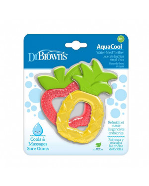 Dr Brown's AquaCool Water-Filled Teether, Pineapple and Apple, 2-Pack TE024(3m+)