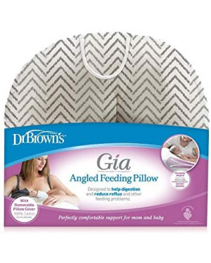 Dr. Brown's BF307 Gia Pillow With Cover, Gry Chevron
