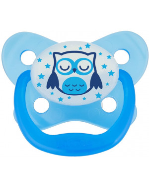 Dr Brown's PV31008-ES Prevent Glow In The Dark Butterfly Shield Pacifier Stage 3 12M+ - Blue (Sleepy Owl)