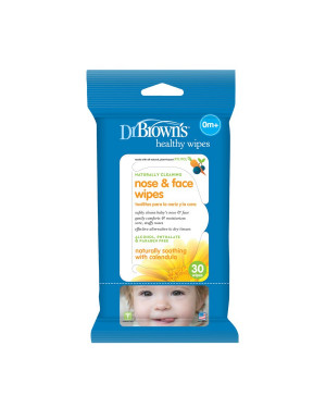 Dr. Brown’s HG002-p2 Nose and Face Wipes, 30 Count