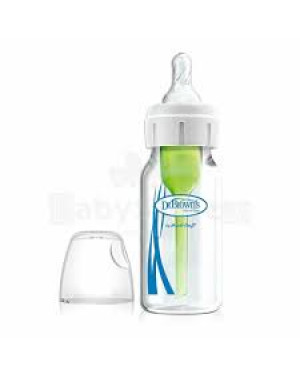 Dr. Brown's SB41001-P4 Options+ Anti-Colic Glass Baby Bottle - 4oz - 0m+