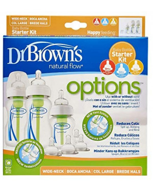 Dr. Brown's WB03006-INTLX Options Wide-Neck Bottle Starter Kit