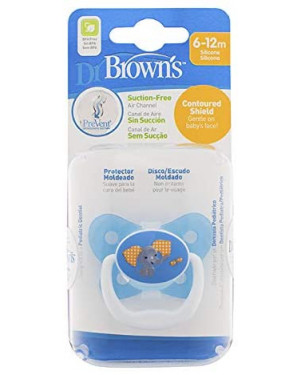 Dr Brown's PV21404-SPX Prevent Butterfly Shield Pacifier - Stage 2 6-12M - Blue