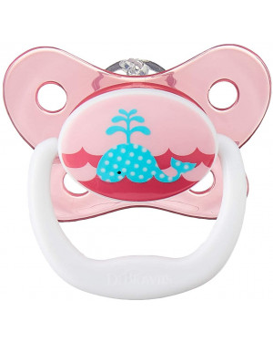 Dr Brown's PV11304-SPX Prevent Butterfly Shield Pacifier - Stage 1 * 0-6M - Pink, 1-Pack