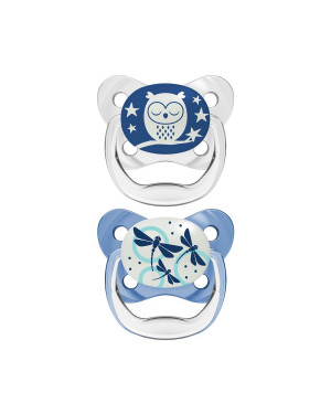 Dr. Brown’s PV12008-P4 PreVent Glow-in-the-Dark Pacifiers Stage1 Blue 2 Count