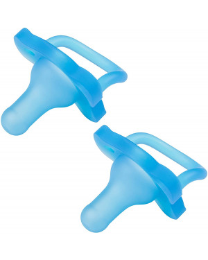 Dr Browns Silicone Pacifier, 0 m+, Stage 1 Blue, PS12004-P4, Set of 2