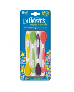 Dr. Brown’s TF009-P3 Soft-Tip Toddler Feeding Spoons 4 Pack