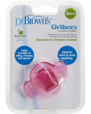 Dr. Brown's Transition Teether "Orthees" -Pink TE332