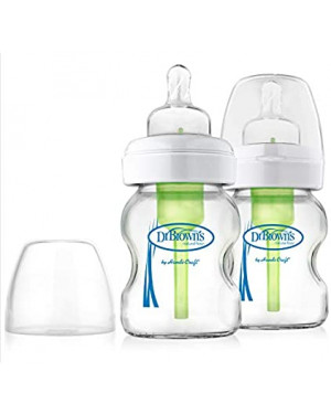 Dr Brown's WB52005-ESX 5oz/150 Ml Options Wide-Neck Baby Bottle 2 Pack