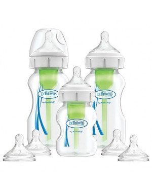 Dr. Brown Options+ Wide-Neck Baby Bottle Starter Kit, PP WB03606- INTLX 
