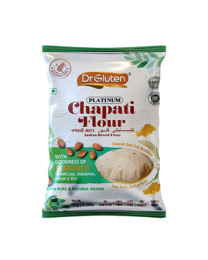 Dr. Gluten Multigrain Platinum Chapati Flour Atta, Gluten Free (1Kg Pack of 1), Natural raw Material, Rich in Nutrients and Antioxidants