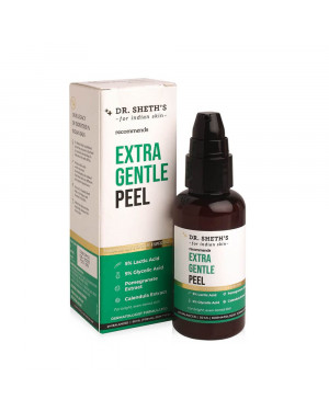 Dr. Sheth's Extra Gentle Peel With 10% AHA Glycolic & Lactic Acid For Even-Toned & Bright Skin | Chemical Peel, Peeling Solution for Face, Chemical Exfoliator | For Women & Men -50ml