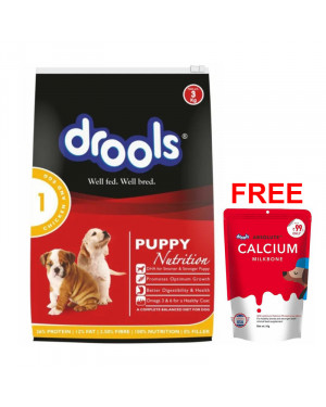 Drools Chicken And Egg Puppy 3kg (10 Pcs Calcium Bone Free)