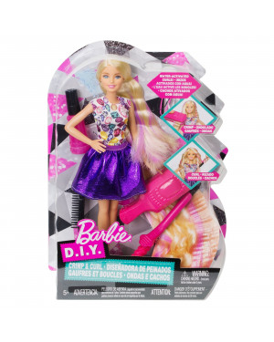 Barbie D.I.Y. Crimps & Curls Doll - DWK49