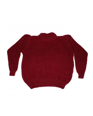 Knitted Woolen Sweater For Women- Red