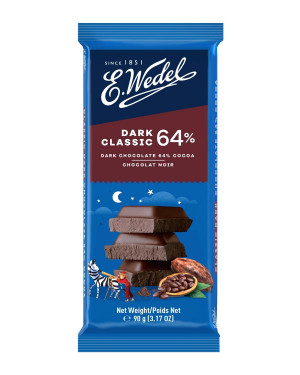 E.Wedel Dark 64% Cocoa Chocolate Bar 90g